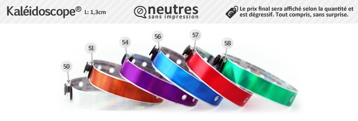 Bracelets Kaléidoscope® Brillants (1,3cm) neutres (sans marquage)